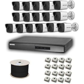 Resim Hikvision 4 MP Mikrofonlu 16 Kameralı Tak Çalıştır Hazır IP Kamera Seti Hard Disk Yoktur 