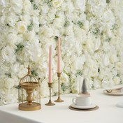 Resim 60.96x60.96 cm 3D Hortensia Paeony Yapay Çiçek Duvar Paneli Seti, Fotoğraf Arka Planı için Plastik Çiçek Arka Planı, Ev Partisi Düğün Dekorasyonu, Elektrik veya Pil Gerektirmez, Noel, Şükran Günü, Sevgililer Günü, Anneler Günü için Mükemmel 