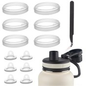 Resim Reedark Bardak Kapağı Değiştirme Seti: 24/32/40/64 Oz Kapalara Uyumlu, 6 Şeffaf Halka, 6 Beyaz Yıkama Aparatı Ve 1 Çengelli Pinçer 11cm 