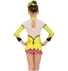 Resim C-53 Baskılı Etekli Cimnastik Mayo Çok Renkli 