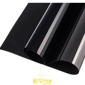 Resim BAKKİMYA Sundef Siyah Orta Ton Cam Filmi 75CM × 600M - (2ply 2 Numara %20) Güneş Kontrol Uv / Ir Isı Yalıtımı 