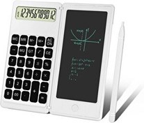 Resim Valkyrie C5 Dijital Çizim Ekranlı Bilimsel Fonksiyonlu E-Writer Hesap Makinesi Katlanabilir Sessiz Tuşlu Beyaz 