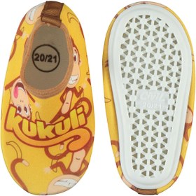 Resim Kukuli Baskılı Tabanlı 20-24 Numara Deniz Ayakkabısı - Hardal - Hardal / 20 