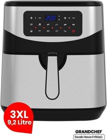 Resim GoldMaster Grandchef 9.2 Litre Dokunmatik Airfryer Yağsız Sıcak Hava Fritözü 