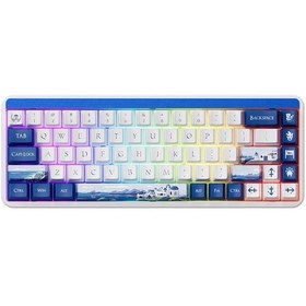 Resim Akko JIN01 Santorini Rosewood Switch RGB Kablosuz Hotswap Mekanik Oyuncu Klavye 