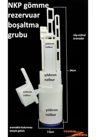 Resim Nkp Gömme Rezervuar Boşaltma Geniş Model İç Takım Orta Göbek Nkp 