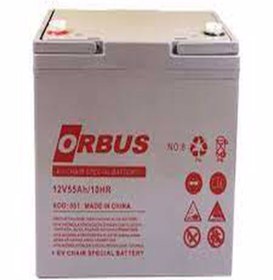 Resim ORBUS 12v 55ah Engelli Araç Aküsü Jel Dikey 