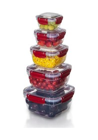 Resim 5'li Set Master Kare Saklama Kabı 275 ML - 500 ML - 900 ML - 1500 ML - 2400 ML 001 