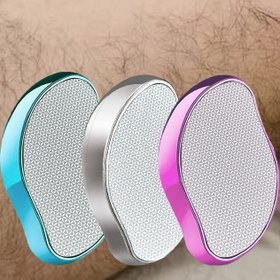 Resim 1 adet Ağrısız Kristal Saç Giderici Erkekler ve Kadınlar İçin - Yeniden Kullanılabilir, Su Geçirmez Eksfoliasyon Aracı, Pürüzsüz Sırt, Kol, Bacaklar İçin - Mavi, Altın, Gümüş Seçenekler, Kolay Saç Giderme, Ağrısız Saç Giderme 