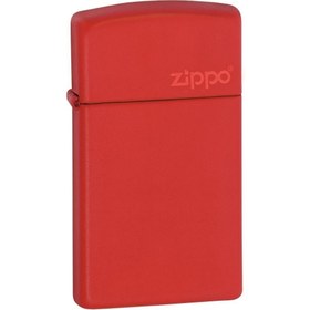 Resim Zippo Çakmak Kırmızı Slim Logo 1633zl-000018 