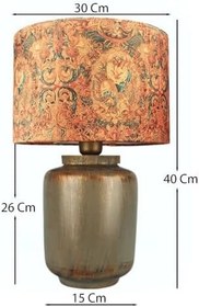 Resim Aurablend Handmade Dekoratif Seramik Abajur | El Yapımı, Çok Renkli, Modern & Klasik Dekorasyon | 31-45 cm | E27 Duy Uyumlu | CE Sertifikalı 