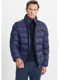 Resim Ac&Co / Altınyıldız Classics Erkek Lacı Standart Fit Soğuk Geçirmez Casual Mont Lacı Lacivert 
