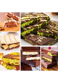 Resim Silikon Kalıp Dubai Çikolata Bar Ve Kek Çizgili Tablet Dubai Çikolatası Kalıbı 6 Lı Renksiz 