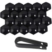 Resim Tesla Model 3/s/x İçin Tekerlek Merkezi Göbek Kapakları Siyah Parlak Merkez Kapağı Seti İle 