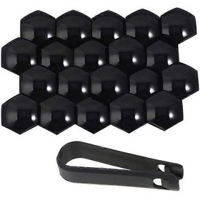 Resim Tesla Model 3/s/x İçin Tekerlek Merkezi Göbek Kapakları Siyah Parlak Merkez Kapağı Seti İle 