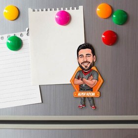 Resim Erkek Hakem Karikatürlü Buzdolabı Magneti 
