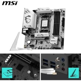Resim Peri Store Msı B850M Gaming Plus Wifi 6e, Anakart, Matx, Am5 Soket, Ddr5 8200MHZ Oc, HDMI Dp, 2x M.2, 2.5g Lan 