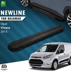 Resim S-Dizayn Opel Vivaro B Uzun Şase NewLine Siyah Yan Basamak 263 Cm 2015-2018 A+ Kalite 