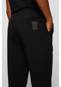 Resim HUGO BOSS JERSEY TROUSERS PAMUK KARIŞIMLI, KAVİSLİ LOGOLU EŞOFMAN Siyah 