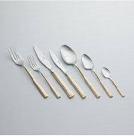 Resim Nehir Milano Altın 84 Parça Deri Kutulu Çatal Kaşık Bıçak Takımı Altın - Gümüş 