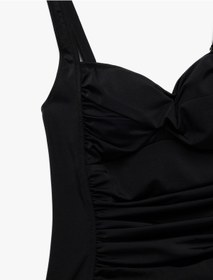 Resim Koton Korse Detaylı Drape Detaylı Askılı Bikini Tankini Üst Siyah 5sak10189mm 