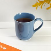 Resim Tulu Porselen Stil Kupa - Mavi - 12 cm 