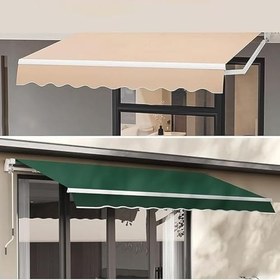 Resim Geri Çekilebilir Tente Yedek Kumaş - 2,5-5 m Veranda Tenteleri için Güneş Koruma Gölgeliği - Kırmızı Kanvas - Dış Mekan Gölgesi 10x5 ft (3x1,5 m) 