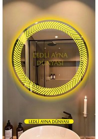 Resim Şık Dekoratif Duvar Aynası / Banyo & Yatak Odası / Günışığı / 70 Cm Led Diğer 