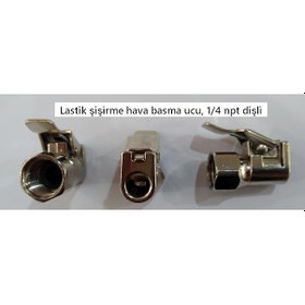 Resim Lastik Şişirme Aletlerinin Hava Basma Ucu Mandallı 1-4 Npt Dişli 
