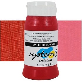 Resim Daler Rowney System 3 Akrilik Boya 500Ml 504 Cadmium Red Deep Hu 