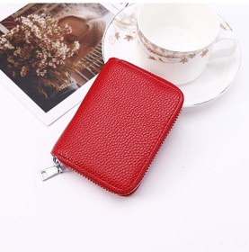 Resim Vkemall Kırmızı Kadın Organizer Kart Çantası - 12 Kartlı, Minimalist Tasarım, Kimlik Kartı Tutucu, Anti-canavar, Hafif Ve Pratik Diğer 