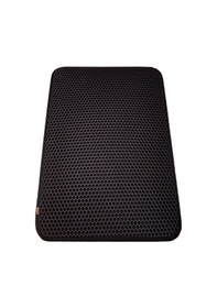 Resim Cattie Altıgen Model Kum Toplayıcı Fonksiyonel Kedi Paspası Large Siyah 50x75 Cm 