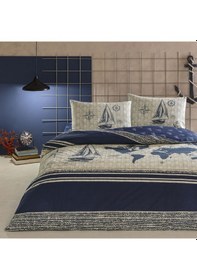 Resim Taç Muna Ranforce Tek Kişilik Nevresim Takımı Lacivert 000000001000051028 Lacivert 