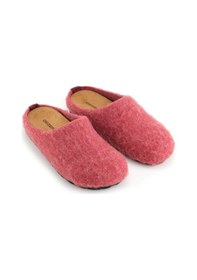 Resim Gezer Kadın Kışlık Rahat Taban Keçe Ev Bahçe Terlik Bordo 