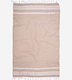 Resim Recycle Geri Dönüşümlü İplikten Peştemal Bej - Bej / 90x155 