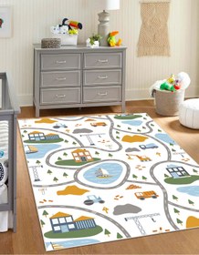 Resim VİVİCAHOME Dijital Baskı Kaymaz Taban Makinede Yıkanabilir Çocuk Odası Halısı Bebek Odası Halısı VCH 