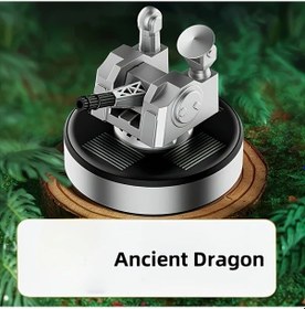 Resim Techbloom 1 Adet Mini Alaşım Top Masaüstü Dekoru Silver Ancient Dragon Detaylı Yüzey İşlemli Dayanıklı Metal Model Araç Dashboard Ve Ofis Dekoru İçin 
