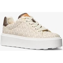 Resim Michael Kors Romey Two-Tone Logo Platform Sneaker 
