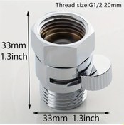 Resim Oldfriend Jf360101 Tam Bakır Krom Duş Başlığı Kapama Vanalı Ayarlanabilir Akış Evrensel Bağlantı 