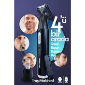 Resim Siyah Tıraş ve Epilasyon Makinesi, Seyahat ve Vücut Kullanımı, Erkek ve Kadın Için 