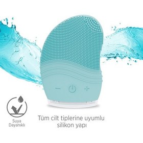 Resim Polosmart marka PSC03 Sonic Titreşimli Yüz Temizleme Cihazı - Turkuaz 