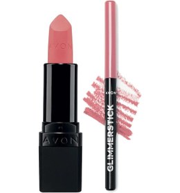 Resim Avon Glimmerstick Dudak Kalemi Pink Cashmere + Avon Ultra Mat Ruj Pink Passion 