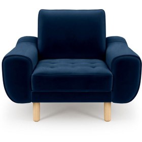 Resim Normod Modsy Bold Tekli Koltuk Silindir Ahşap Ayak - Kadife 