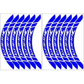Resim Bajaj Reflektör Mavi Dominar Uyumlu Geniş 1 Set Jant Şeridi 