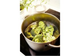 Resim CetKing Pişirme Aparatı, Sebze Haşlama, Metal Buharda Pişirici, Katlanabilen Buharda Pişirme Aleti Sağlıklı Yemek Aparatı 