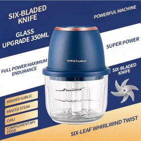 Resim Elektrikli Sarımsak Çırpıcı Kıyma Küçük Kıyma Makinesi Sarımsak 