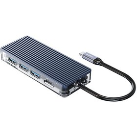 Resim 6 Portlu USB 3.0 100 W RJ45 1000 Mbps Gri HDMI Çoklayıcı Hub 