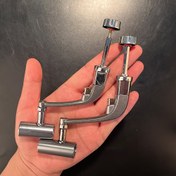 Resim 1 adet Balıkçılık Makarası Döner Tekerlek Balık Hattı Kolu Tüm Metal Tutma Kol Balıkçılık Aksesuarları 