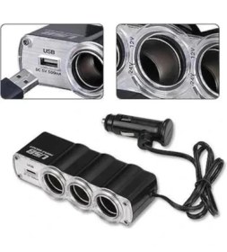 Resim Ford Tourneo Connect Uyumlu 3 Port + 1 USB Oto Araç Çakmaklık Çoğaltıcı Çoklayıcı 