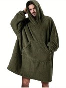Resim Mulberry Wellsoft Kapşonlu Giyilebilir Tv Battaniyesi Unisex Over Size - Haki 